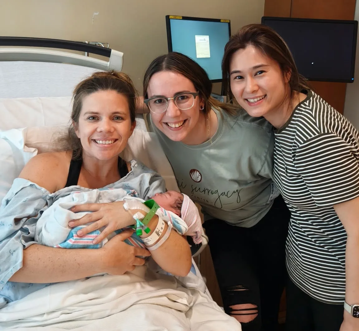 Hawaii Surrogacy Team with New Born Baby and Mother